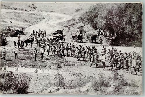 Bulharska pechota na Pochodu - Bulgarische Infanterie auf dem Marsch