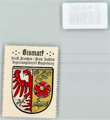 39629 O3592 Bismark Altmark - Vignette Wappen Kaffee Hag ca 1920-1940