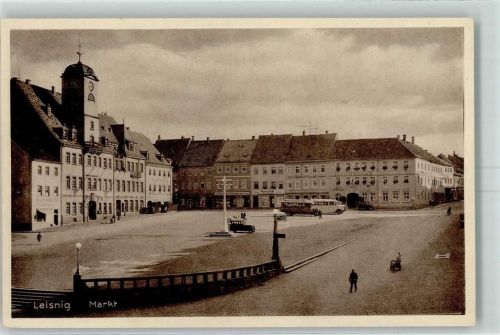 Leisnig Marktplatz Omnibusse