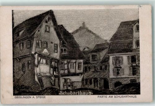 Geislingen Schubarthaus Radierung