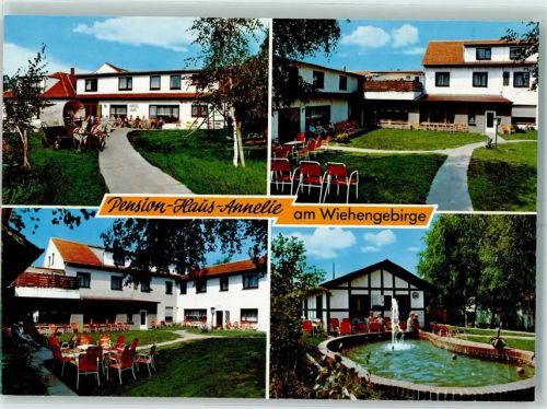 Preußisch Oldendorf Pension Haus Annelie Garten Springbrunnen