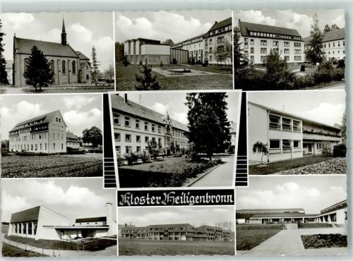 Heiligenbronn Rückseite mit Abschürfungen bzw Kleberesten Volksschule Schwerhörigenschule Blindenschule Kloster