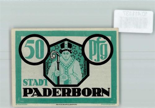 Paderborn Notgeld Bischof Meinwerk