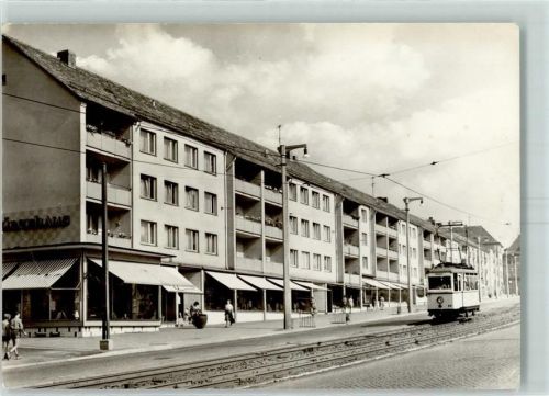 Nordhausen Rautenstrasse Geschäfte Straßenbahn