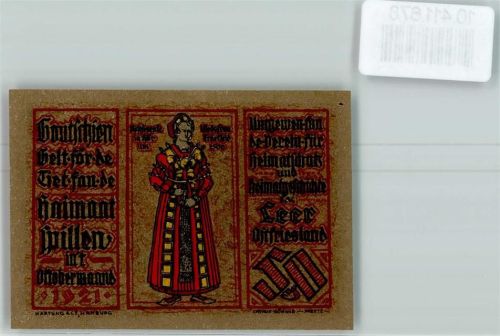 Leer Notgeld Friesische Tracht