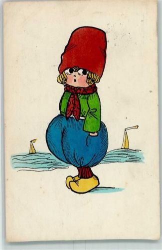 1923 Hollandkind handcoloriert sign. Heller Verlag August Rökl Wien 181 AK