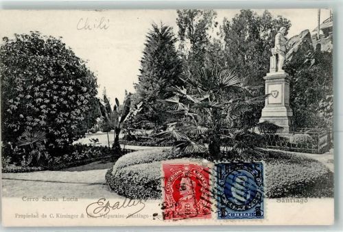 Santiago Denkmal Cerro Santa Lucia