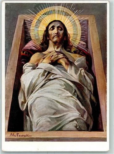 M. v. Feuerstein Via Crucis XIV AK