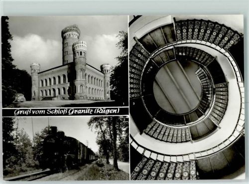 Binz Schloss Granitz Jagdschloss Bäderbahn Wendeltreppe im aussichtsturm
