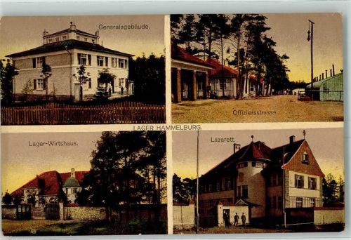 Hammelburg 1917 Lager Gerneralsgebäude Offiziersstraße Lager-Wirtshaus Lazarett