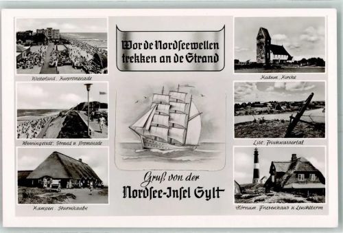 Keitum Westerland Kurpromenade Wenningstedt Strand Promenade Kampen Sturmhaube Segelschiff Keitum Kirche List Frischwassertal Hörnum Friesenhaus Leuchtturm