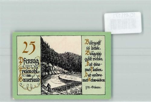 59872 W5778 Freienohl , Sauerl - Notgeld