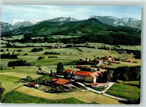 Traunstein Gasthaus Hochberg Gasthausstempel Fliegeraufnahme