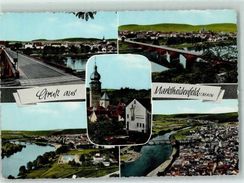 Marktheidenfeld Main Mainbrücke Kirche Schwimmbad