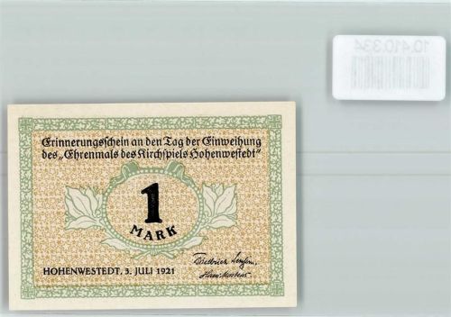 24594 W2354 Hohenwestedt - Notgeld