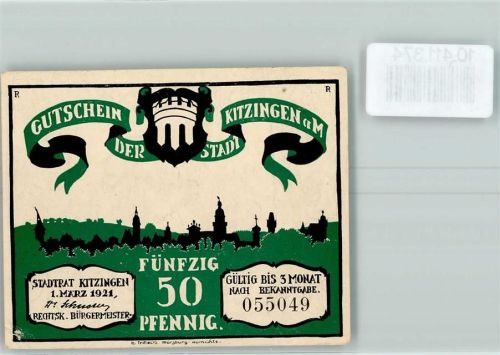 Kitzingen Notgeld Scherenschnitt