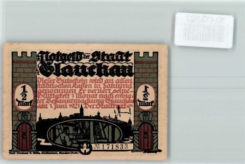 Glauchau Notgeld Scherenschnitt