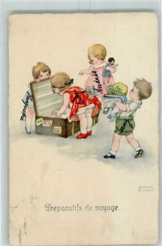 Koffer packen Puppe Reise