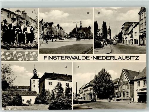 Finsterwalde Die Sänger v. Finsterwalde Thälmannstraße Postamt Schloß Finsterwalde