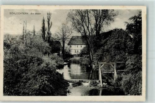 Schlüchtern 1913 Am Wehr Stempel Bahnpost Giesen Zug 530