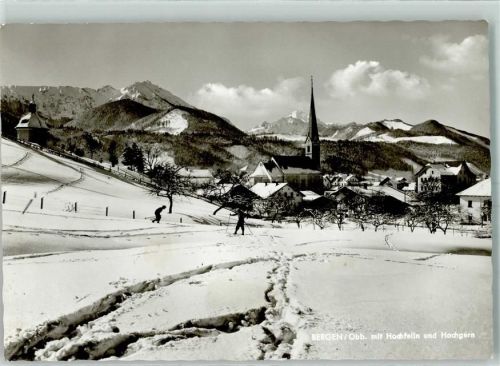 Bergen Hochfelln Hochgarn Skiläufer Kirche Winter