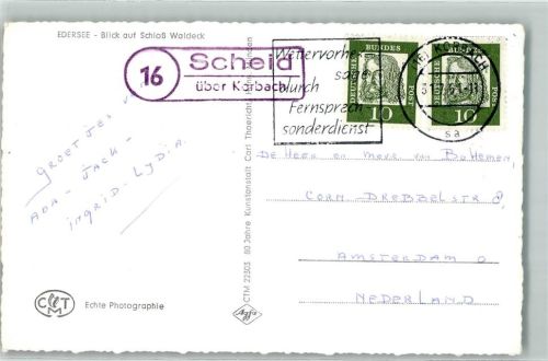 Scheid Landpoststempel über Korbach