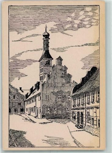 Geiselhöring Rathaus erb. 1525 Zeichnung