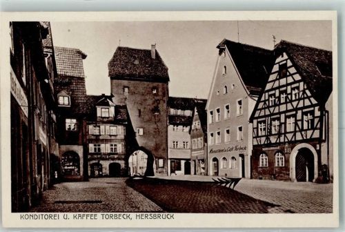 Hersbruck Café Konditorei Torbeck Fachwerkhaus Tor