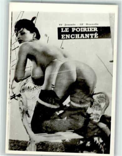 keine AK - nackte Frau mit Strapsen - Reproduktion um 1970