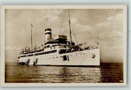 Cobra vor Helgoland und Bordstempel 1928 AK