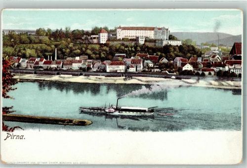 Pirna Schloß Sonnenstein Seitenraddampfer