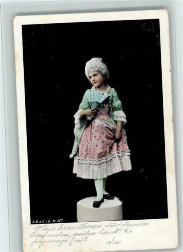 1905 Rokoko Mädchen als Figur dargestellt AK
