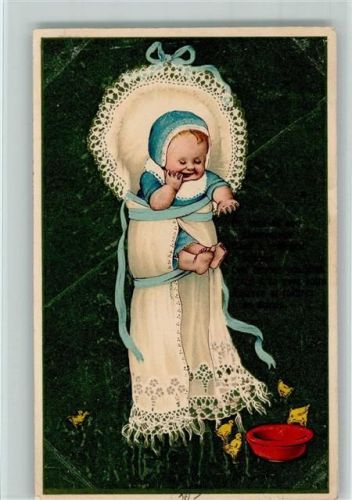 1908 Baby in einer Spitzendecke - Verlag PFB Serie 5825 , gute Erhaltung