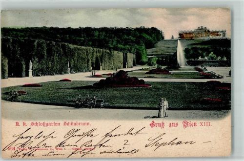 Wien 1899 K.k. Schlossgarten Schönbrunn