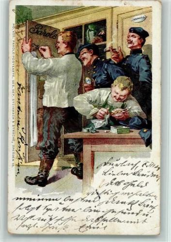 1905 Parole - Geld zählen, Parole Postkarte Nr. 458 AK