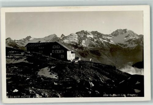 Ulmer Hütte 1929 Wäscheleine Hüttenstempel