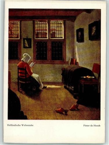 Holländische Wohnstube , Holzschuhe - von Peter de Hooch - Emil Fink Verlag Nr. 609 AK