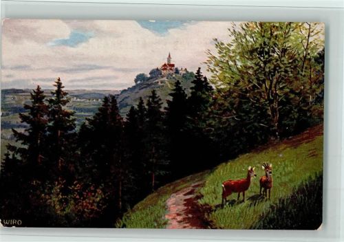 Leuchtenburg Künstler Serie Nr. 2427 A Leuchtenburg vom Dohlenstein, gute Erhaltung