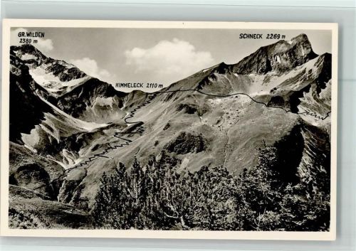 Hinterstein Blick zum Prinz Luitpoldhaus gegen Großen Wilden und Schneck