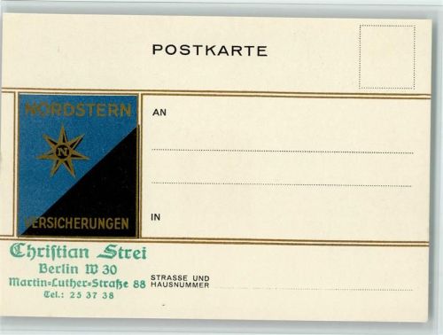 1939 Nordstern Versicherung - sehr gute Erhaltung