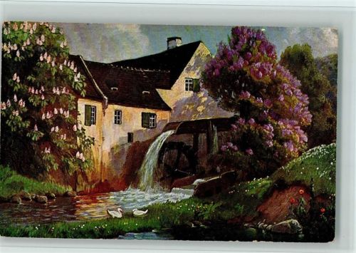 Serie 2067 Wassermühlen , Fliederbaum - Verlag Rehn & Linzen AK gute Erhaltung