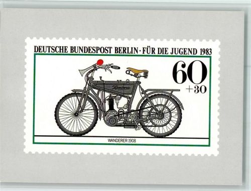 Für die Jugend 1983 - Motorrad Wanderer von 1908 Berlin, Michel 695 AK