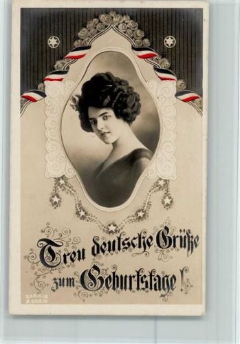 Serie 568-2 Prachtkarte - Treu deutsche Grüße zum Geburtstag