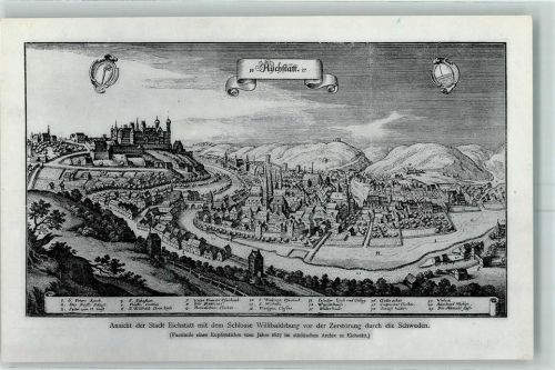 Eichstätt Schloss Willibaldsburg Kupferstich