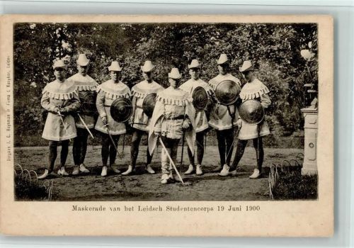 Leiden Maskerade 1900 - Leidsch Studentencorps AK