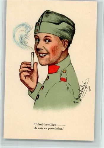 Serie Verlag Hunziker Nr. 63 - sign Gautschi - Schweizer Soldaten -Bildnisse , Zigarette. sehr gute Erhaltung