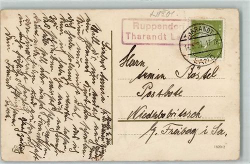 Ruppendorf Landpoststempel Pfingsten Pferdekutsche Birken