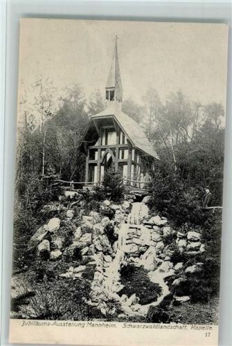 Mannheim Jubiläums-Ausstellung - 1907 Schwarzwald Kapelle , sehr gute Erhaltung AK
