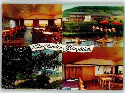 Hofheim Gasthof Pension Burgblick Innenaufnahmen Gastraum Am Ufer Ortsansicht