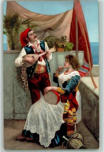 1905 Stengel Nr. 19846 - Musik Laute AK